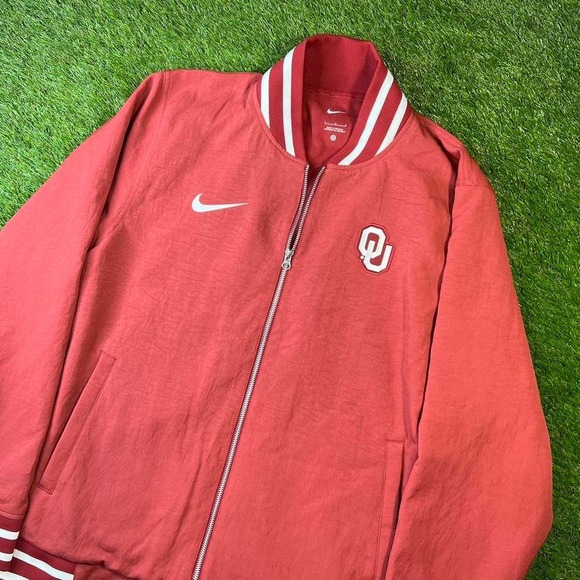 Nike Other - Men's Nike Crimson Oklahoma Sooners Full-Zip Bomber Jacket Men's L